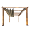 Pergola 'Florida 11 x 11' Aluminium Holzoptik mit Sonnensegel 350 x 350 x 235 cm