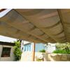 Pergola 'Florida 11 x 11' Aluminium Holzoptik mit Sonnensegel 350 x 350 x 235 cm