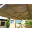Pergola 'Florida 11 x 11' Aluminium Holzoptik mit Sonnensegel 350 x 350 x 235 cm