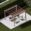 Pergola 'Florida 11 x 11' Aluminium Holzoptik mit Sonnensegel 350 x 350 x 235 cm