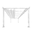 Pergola 'Florida 11 x 11' Aluminium weiß mit Sonnensegel 350 x 350 x 235 cm
