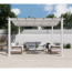 Pergola 'Florida 11 x 11' Aluminium weiß mit Sonnensegel 350 x 350 x 235 cm