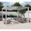 Weiße Gartenlaube Florida mit Lounge-Möbeln