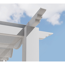 Pergola 'Florida 11 x 11' Aluminium weiß mit Sonnensegel 350 x 350 x 235 cm