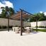 Brauner Pavillon Florida mit beigen Sonnensegeln