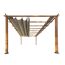 Pergola 'Florenz' Aluminium Holzoptik mit Sonnensegel 350 x 505 x 236 cm
