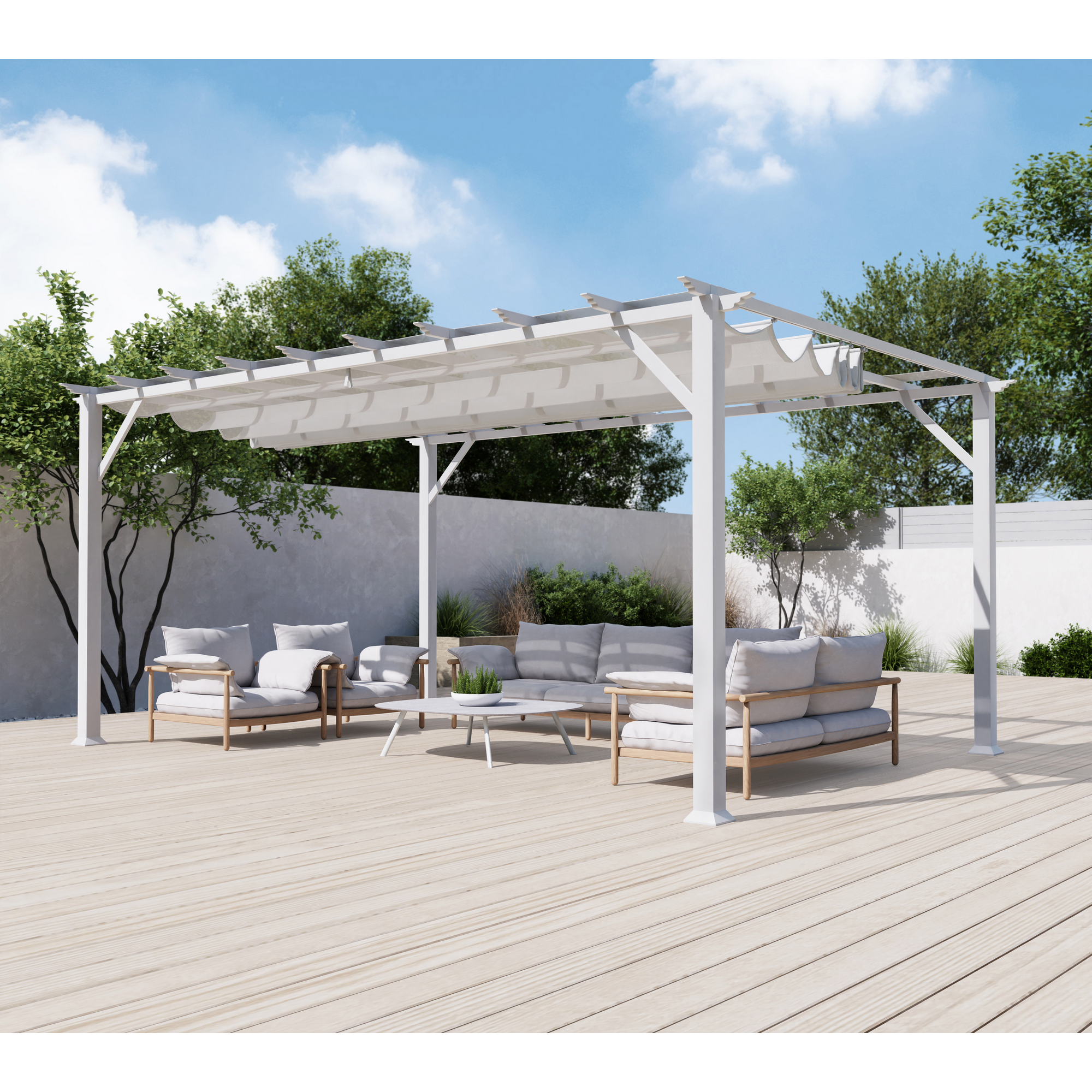 Pergola 'Florenz' weiß 350 x 505 x 236 cm + product picture