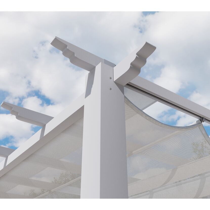 Pergola 'Florenz' weiß 350 x 505 x 236 cm