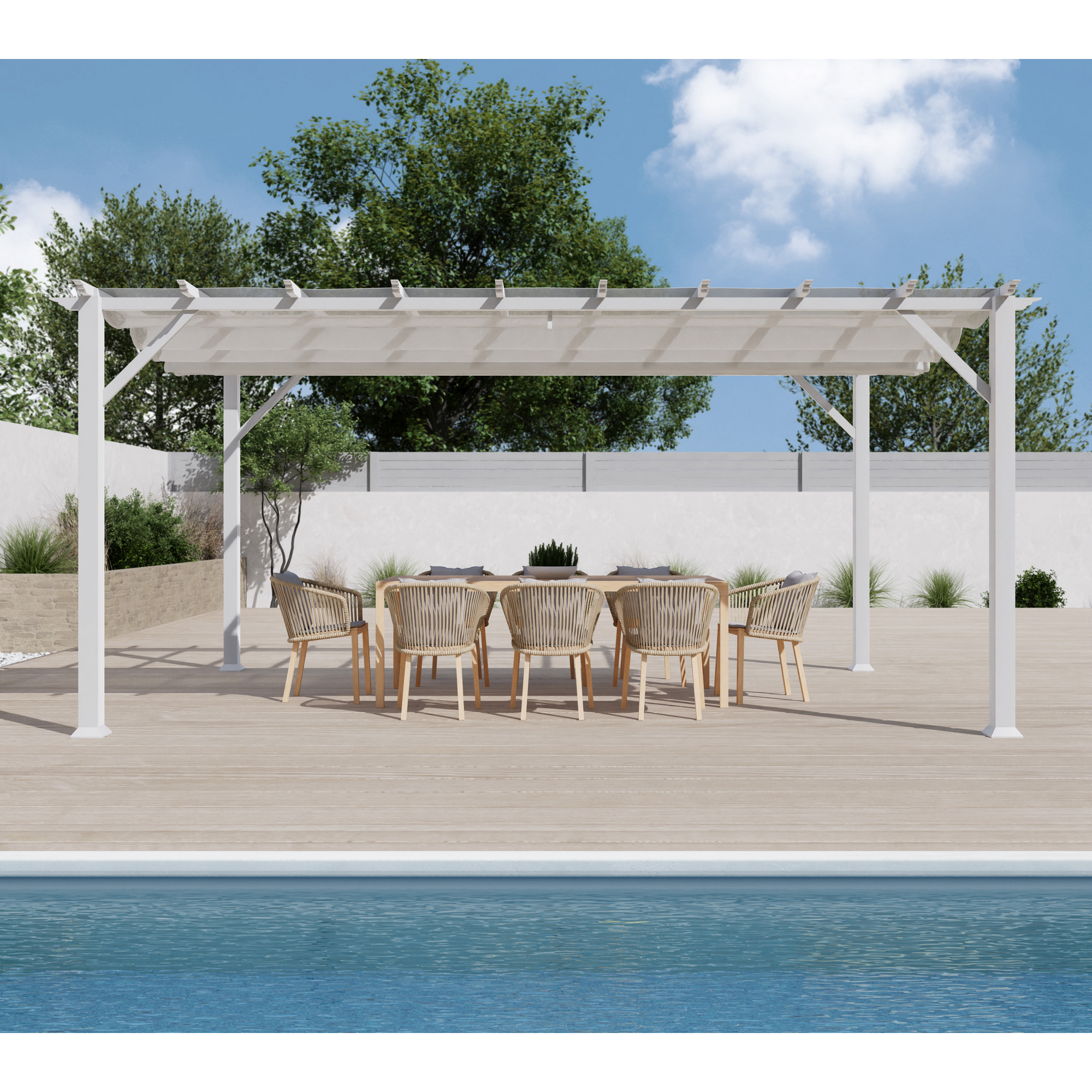 Pergola 'Florenz' weiß 350 x 505 x 236 cm + product picture