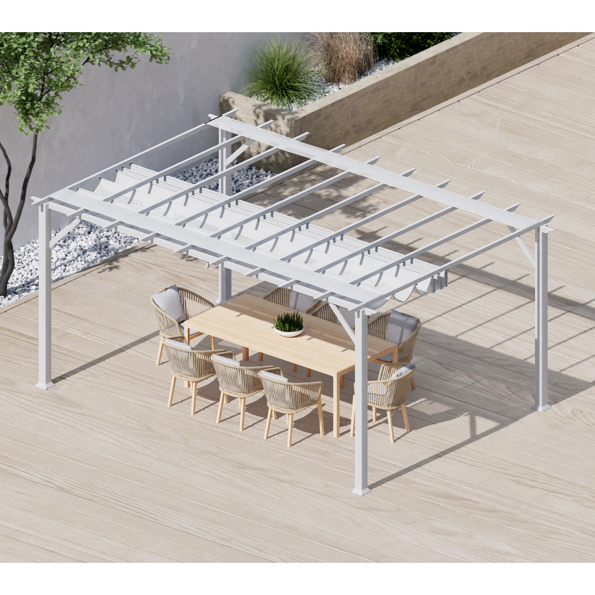 Pergola 'Florenz' weiß 350 x 505 x 236 cm + product picture