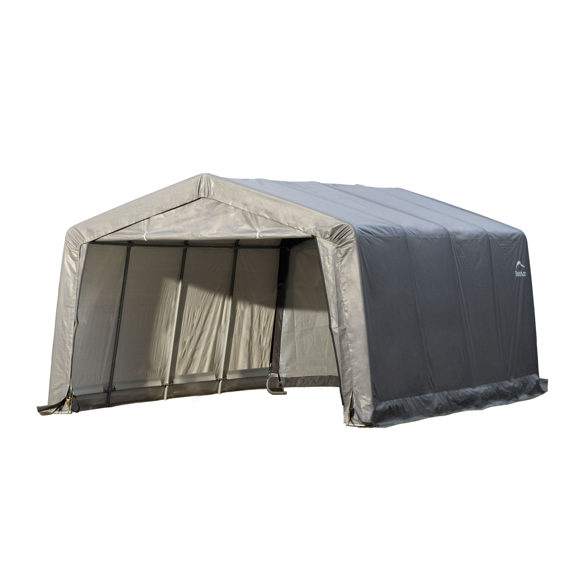 Zeltgarage grau Polyethylen 490 x 370 x 260 cm