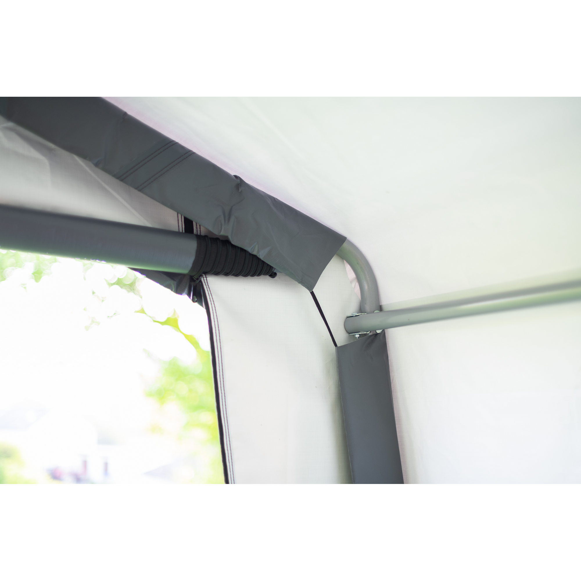 Zeltgarage grau Polyethylen 490 x 370 x 260 cm