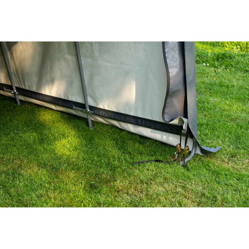 Zeltgarage grau Polyethylen 490 x 370 x 260 cm