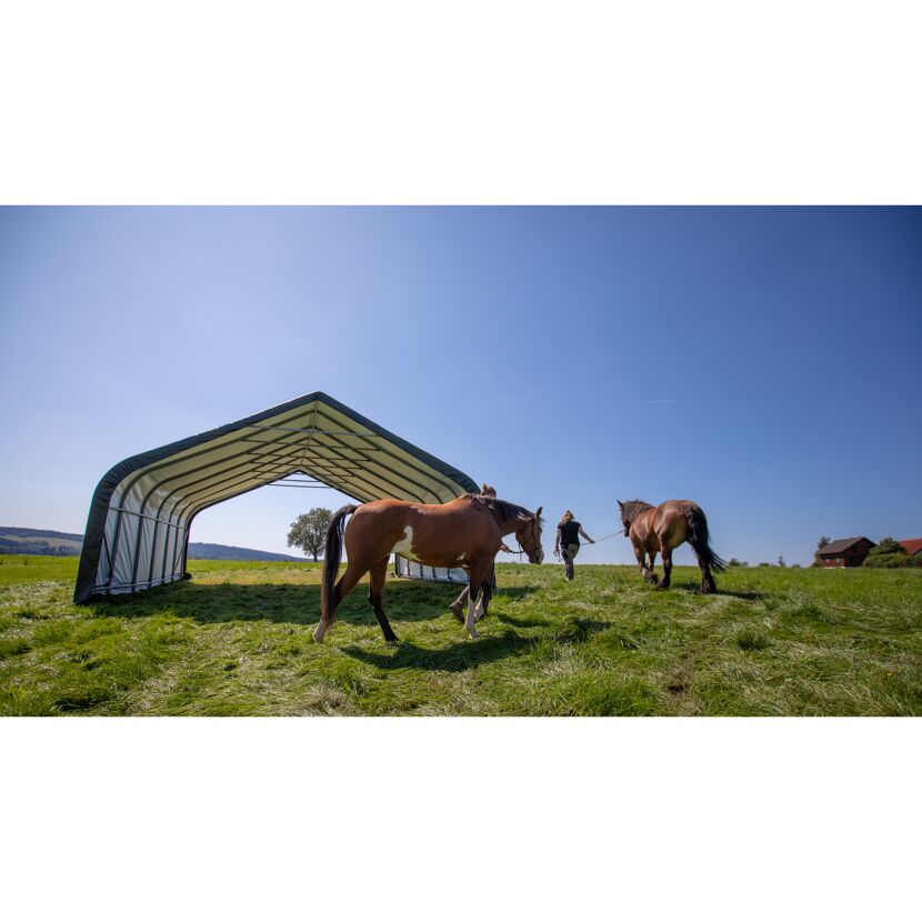 Weidezelt 'Run-In-Shed' 49,6 m² grün 680 x 730 x 380 cm