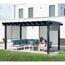 Schwarze Pergola Yamba mit Sofa und zwei Personen