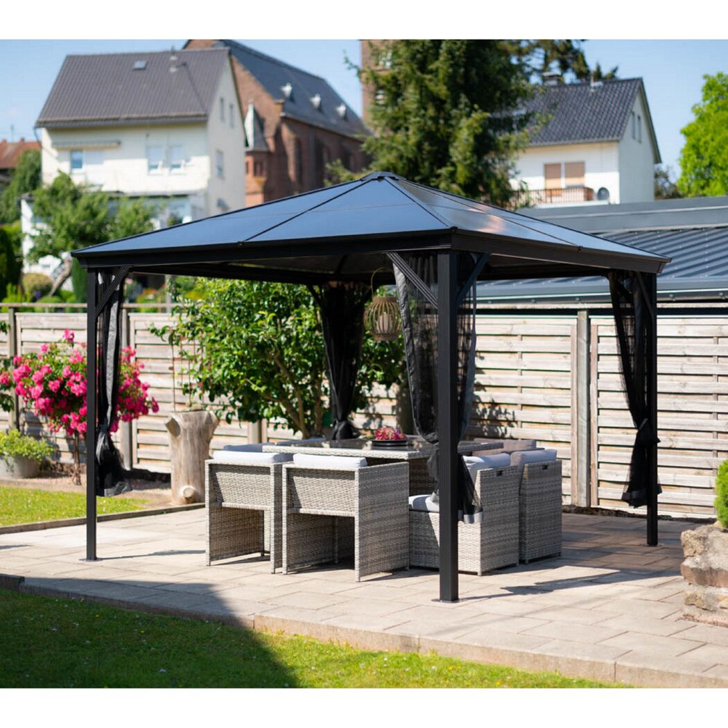 Pavillon 'Verona 10 x 10' anthrazit 298 x 298 x 261 cm