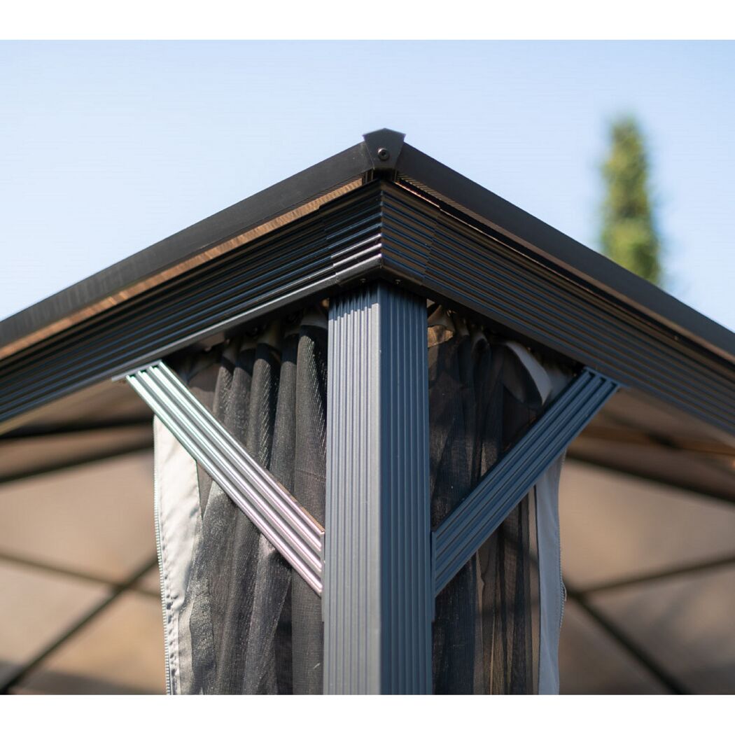 Pavillon 'Verona 10 x 10' anthrazit 298 x 298 x 261 cm