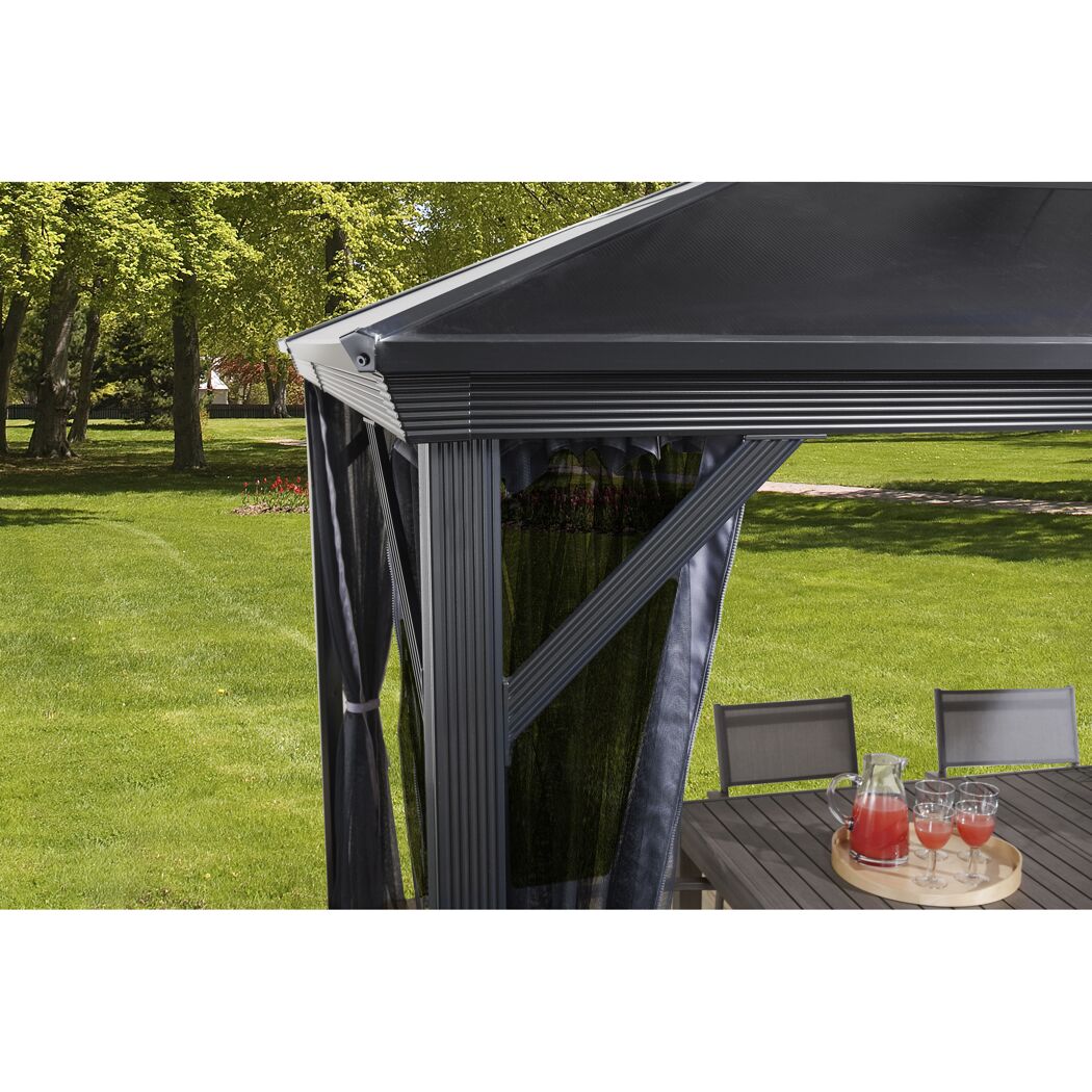 Pavillon 'Verona 10 x 14' anthrazit 298 x 423 x 261 cm