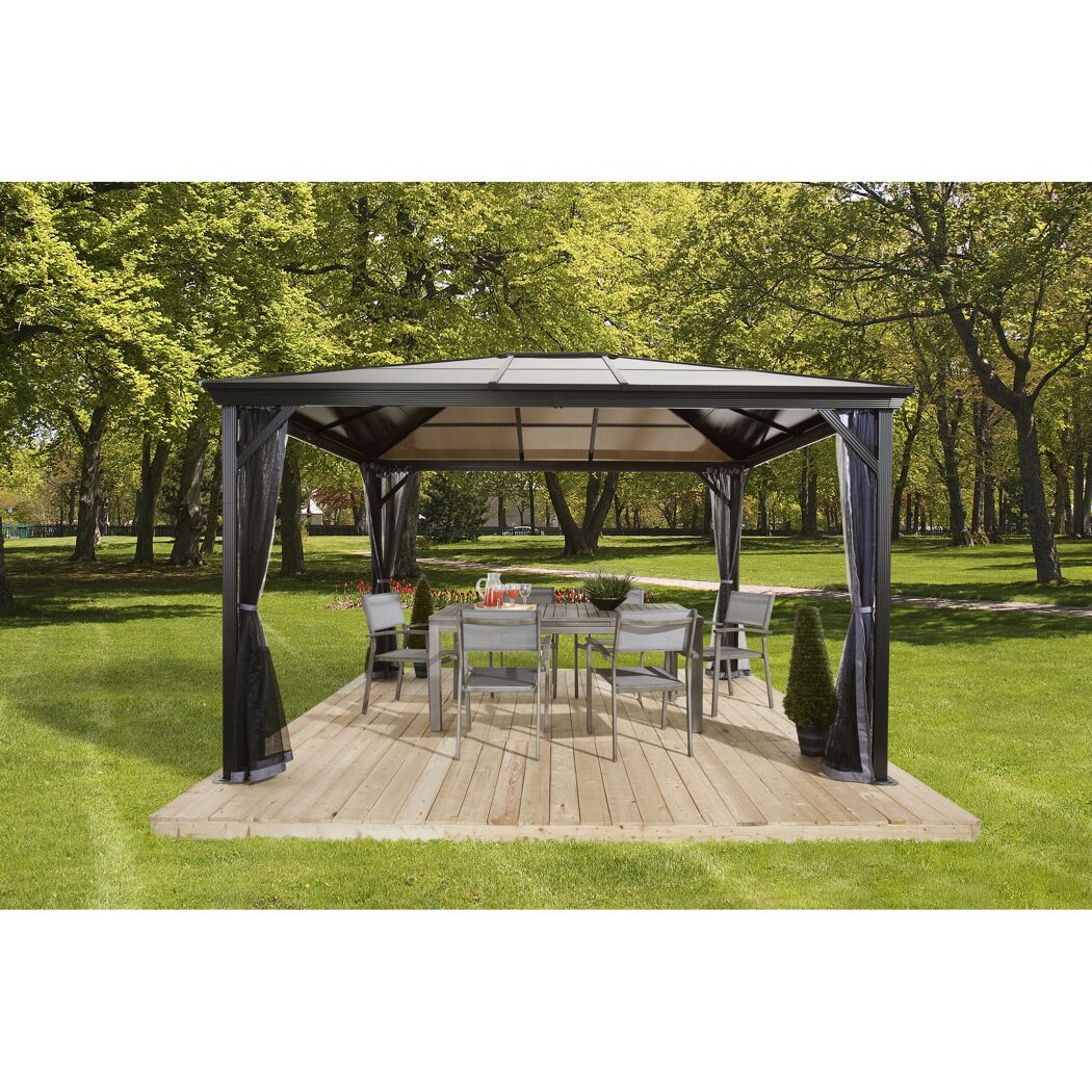 Pavillon 'Verona 10 x 14' anthrazit 298 x 423 x 261 cm