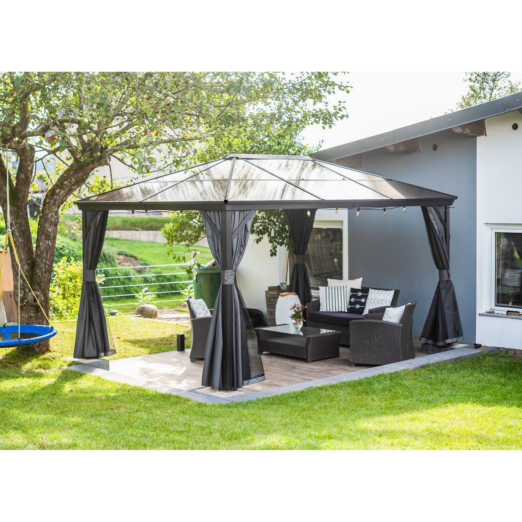 Pavillon 'Verona 10 x 14' anthrazit 298 x 423 x 261 cm