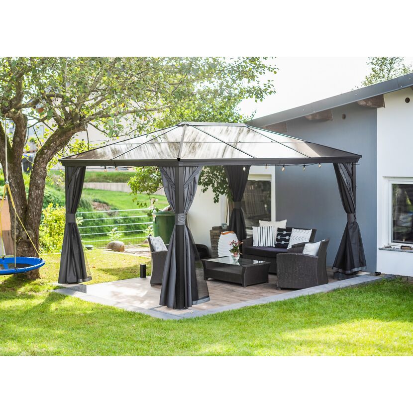 Pavillon 'Verona 10 x 14' anthrazit 298 x 423 x 261 cm