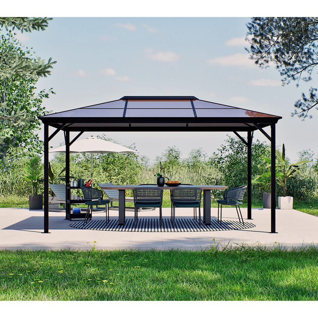 Pavillon 'Verona 10 x 14' anthrazit 298 x 423 x 261 cm
