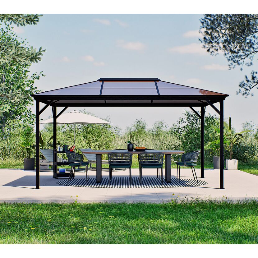 Pavillon 'Verona 10 x 14' anthrazit 298 x 423 x 261 cm