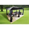 Pavillon 'Meridien 12 x 16' anthrazit 365 x 485 x 270 cm