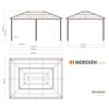Pavillon 'Meridien 12 x 16' anthrazit 365 x 485 x 270 cm
