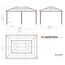 Pavillon 'Meridien 12 x 16' anthrazit 365 x 485 x 270 cm