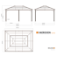 Pavillon 'Meridien 12 x 16' anthrazit 365 x 485 x 270 cm