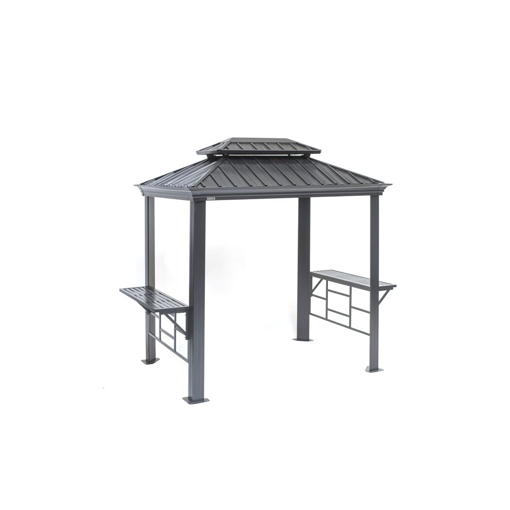 Grillpavillon 'Messina 68' anthrazit Aluminium 179 x 292 x 262 cm