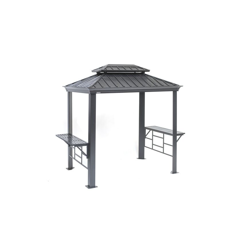 Grillpavillon 'Messina 68' anthrazit Aluminium 179 x 292 x 262 cm
