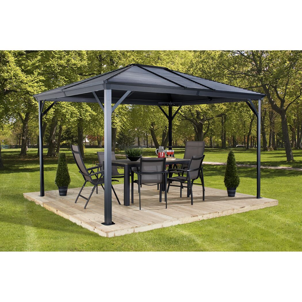 Pavillon 'Ventura 10 x 10' anthrazit 296 x 296 x 261 cm