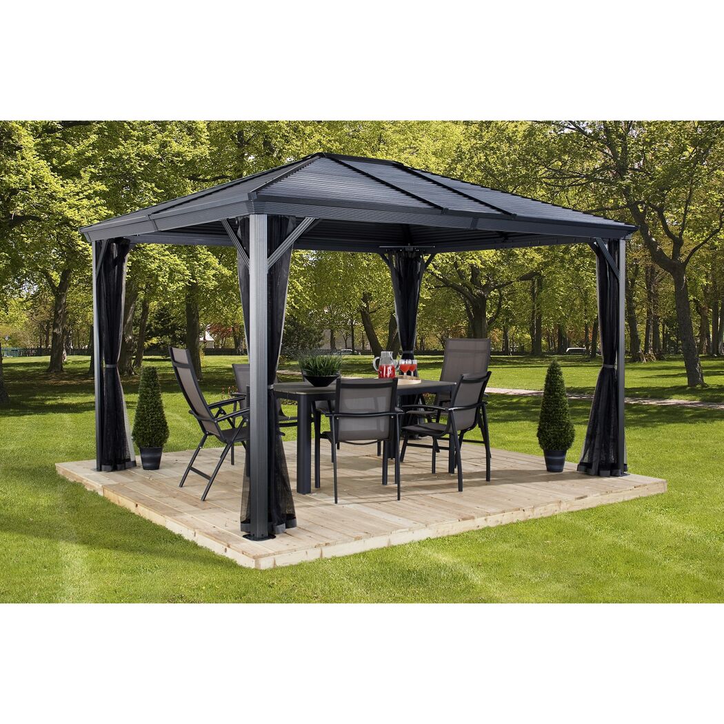 Pavillon 'Ventura 10 x 10' anthrazit 296 x 296 x 261 cm