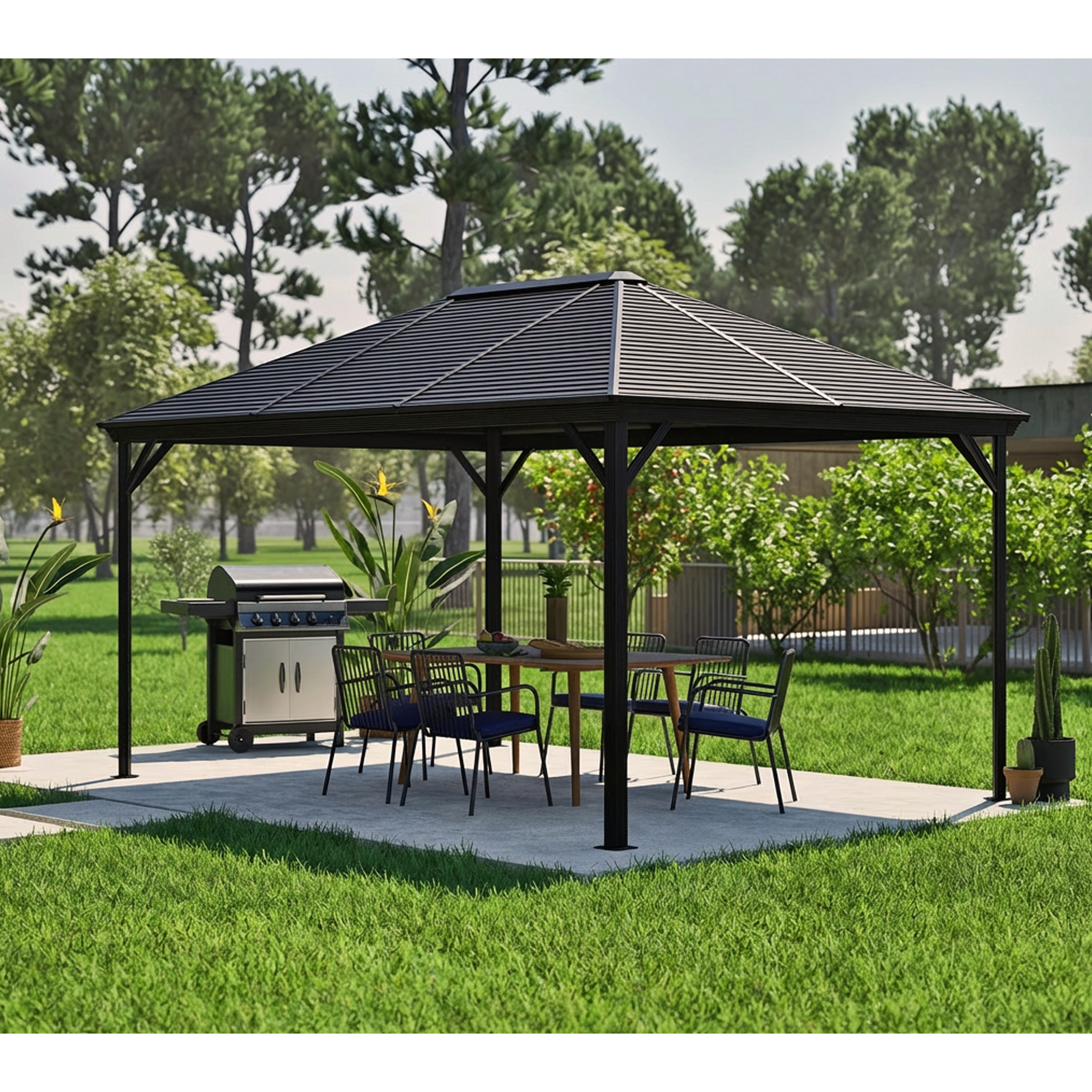 Pavillon 'Ventura 10 x 14' anthrazit 423 x 296 x 261 cm