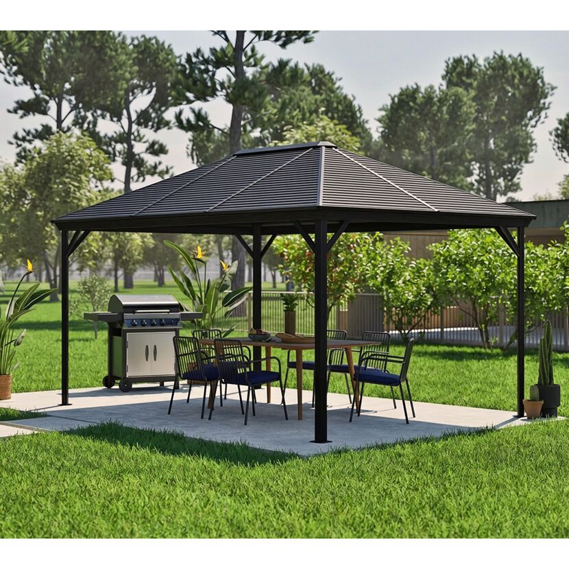 Pavillon 'Ventura 10 x 14' anthrazit 423 x 296 x 261 cm