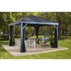 Pavillon 'South Beach 12 x 12' basaltgrau 363 x 363 x 310 cm