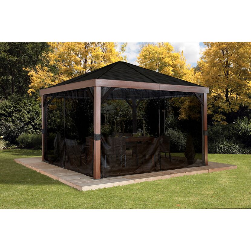 Pavillon 'Valencia' Holzoptik 363 x 363 x 310 cm