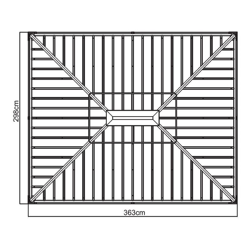 Pavillon 'Messina 10 x 12' anthrazit 298 x 363 x 291 cm