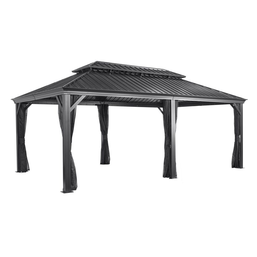 Pavillon 'Messina 12 x 20' anthrazit 363 x 598 x 307 cm
