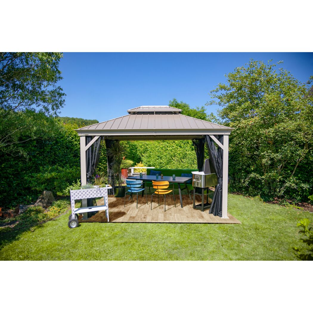 Pavillon 'Messina' champagnerfarben 363 x 483 x 307 cm