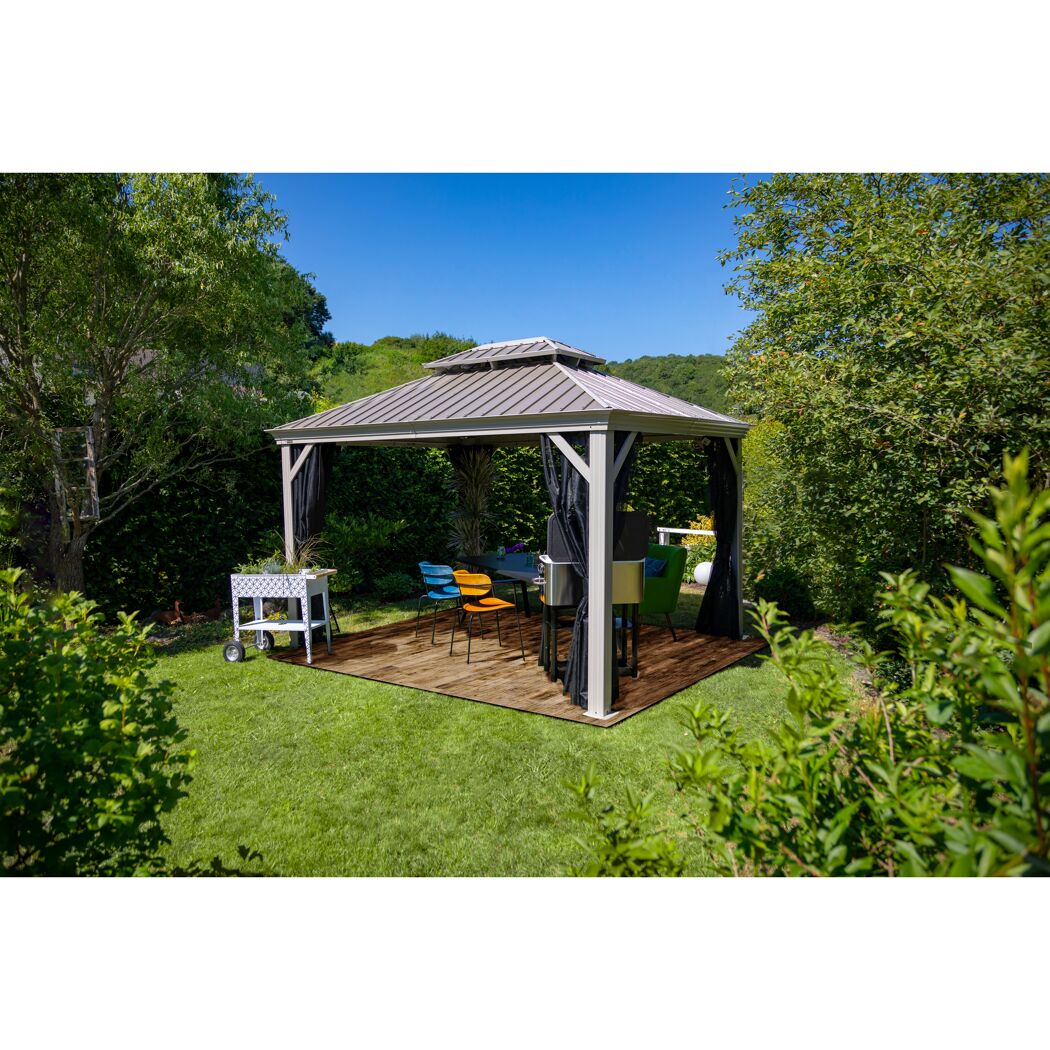 Pavillon 'Messina' champagnerfarben 363 x 483 x 307 cm
