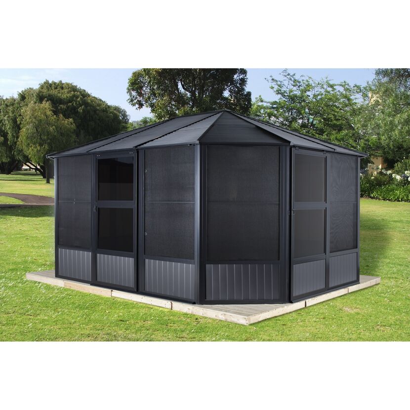 Pavillon 'Charleston' anthrazit 384 x 384 x 281 cm