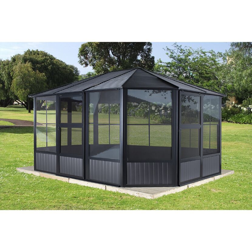 Pavillon 'Charleston' anthrazit 384 x 384 x 281 cm