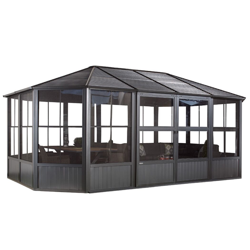 Pavillon 'Charleston' anthrazit 384 x 594 x 281 cm