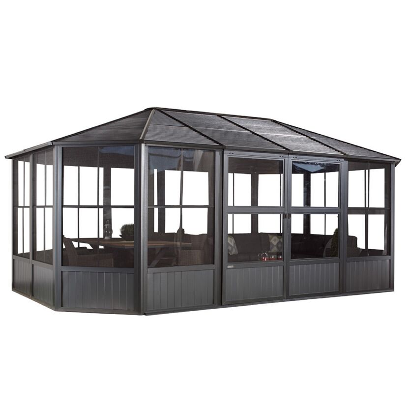 Pavillon 'Charleston' anthrazit 384 x 594 x 281 cm