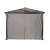 Vorhang-Set für Pavillon 'Verona 10 x 10' dunkelgrau