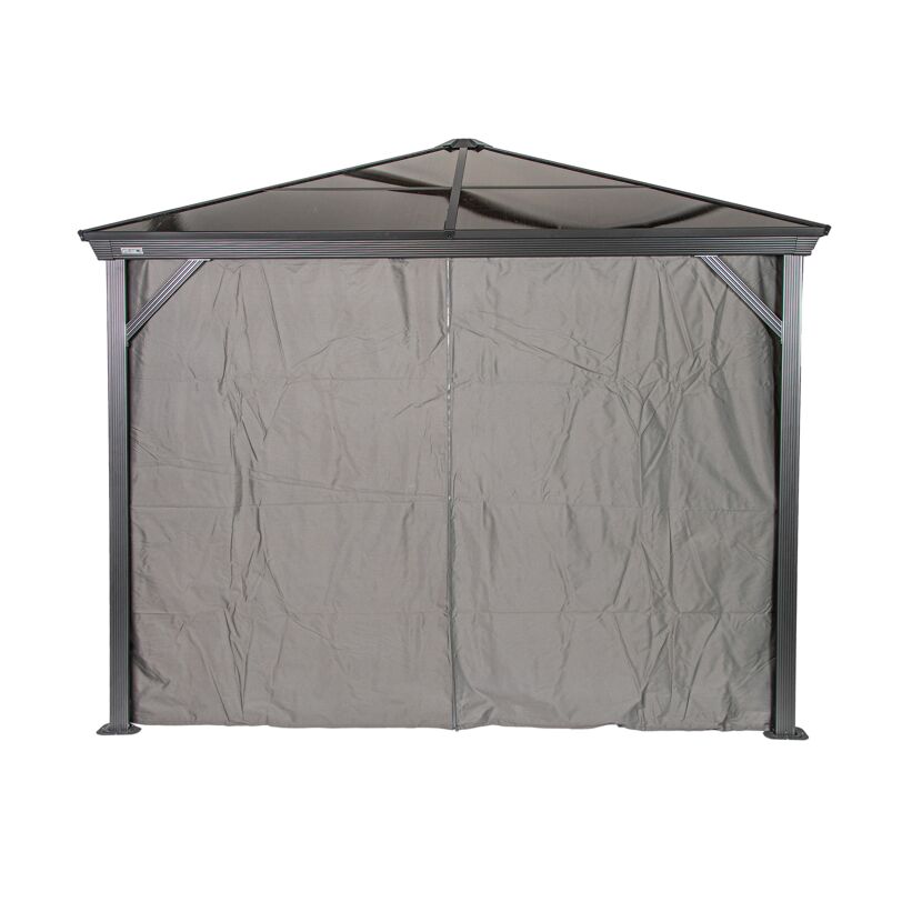 Vorhang-Set für Pavillon 'Verona 10 x 10' dunkelgrau