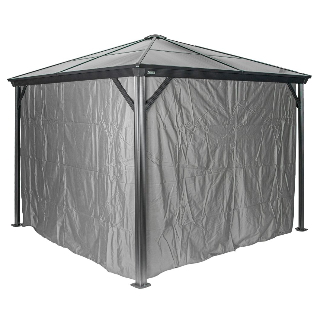 Vorhang-Set für Pavillon 'Verona 10 x 10' dunkelgrau